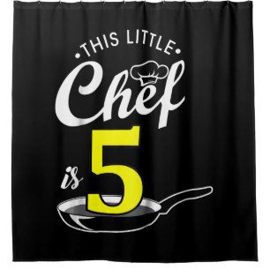 Rideaux De Douche Enfants 5e anniversaire cadeau Cuisiner 5 ans