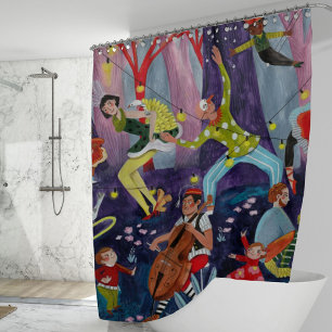 Rideaux De Douche Enfants de cirque et artistes de spectacle dans la
