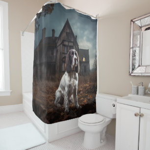 Rideaux De Douche English Springer Spaniel Halloween Épouvantable