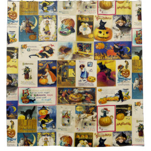 Rideaux De Douche Ephémère d'Halloween vintage