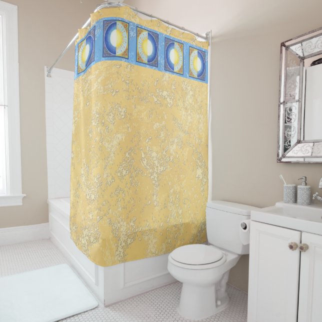 Rideaux De Douche Équinoxe Soleil & Lune (En situation)