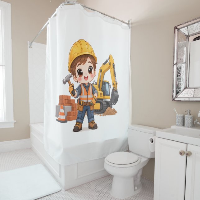 Rideaux De Douche Équipe de construction junior (En situation)