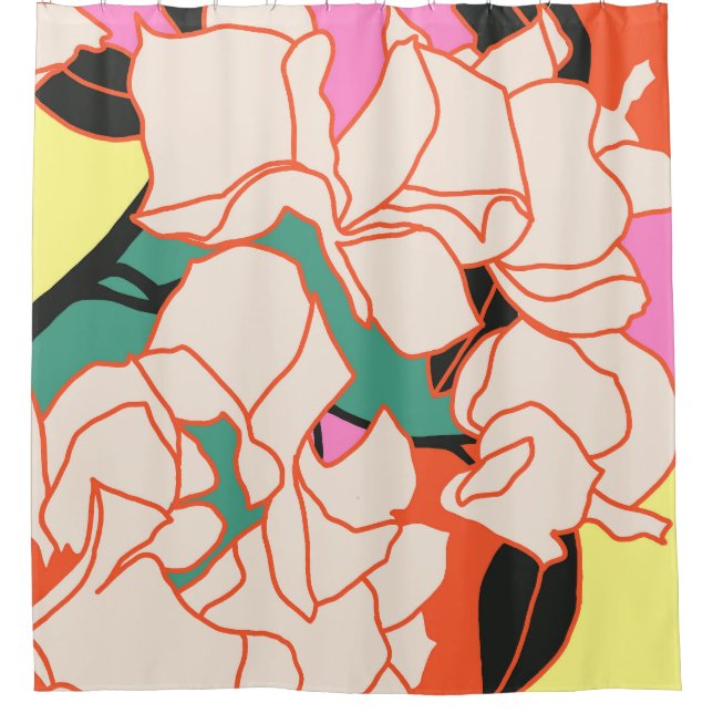 Rideaux De Douche Essence de bougainvilliers roses (Devant)