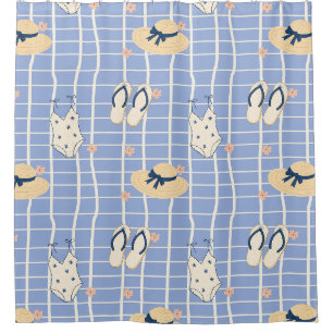 Rideaux De Douche Essentiels de plage d'été Motif (1)