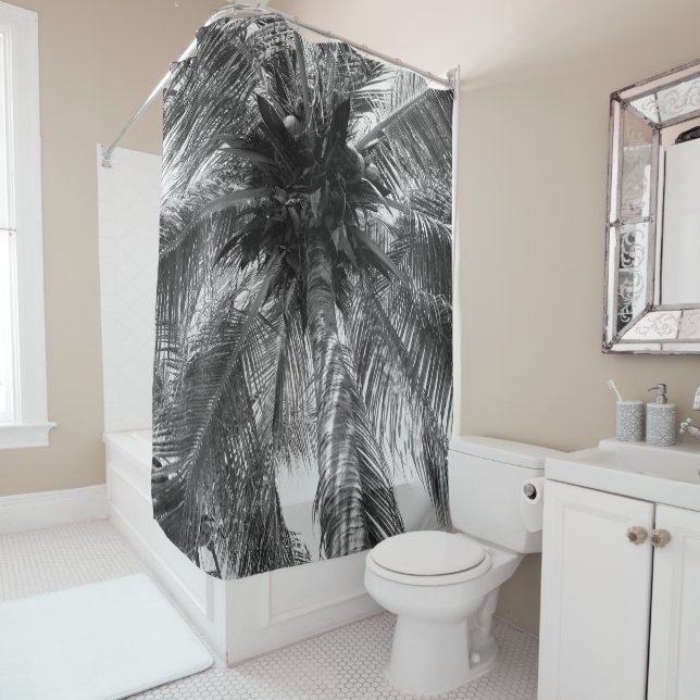 Rideaux De Douche Été Cocotier Fraîcheur Palmier 2 (En situation)
