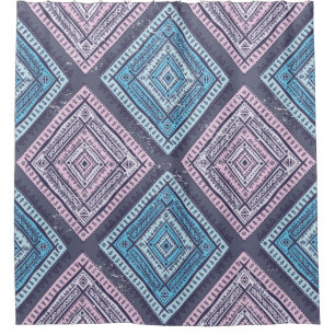 Rideaux De Douche Ethnie tribale. Patte d'illustration vintage et tr