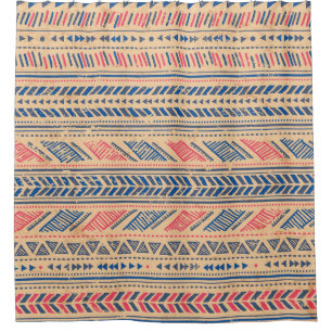 Rideaux De Douche Ethnie tribale vintage : motif sans couture.