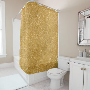 Rideaux De Douche Étincelles de parties scintillantes d'or