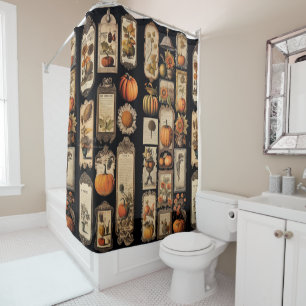 Rideaux De Douche Étiquettes de récup Halloween Automne 7 sur 7