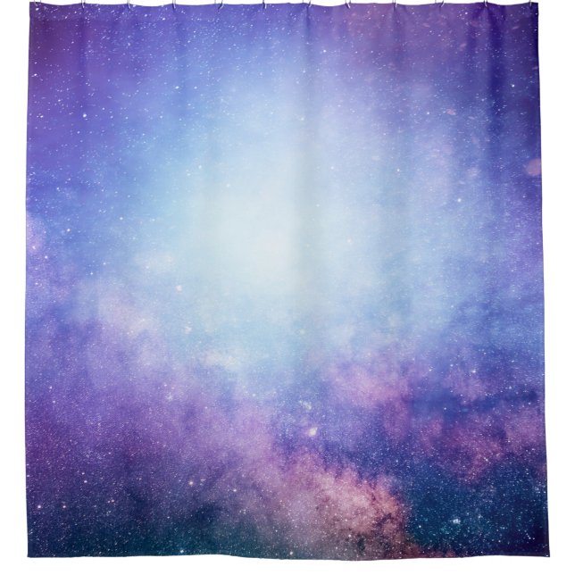 Rideaux De Douche étoiles de fumée de l'univers Abstrait (Devant)