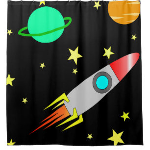 Rideaux De Douche étoiles de la planète