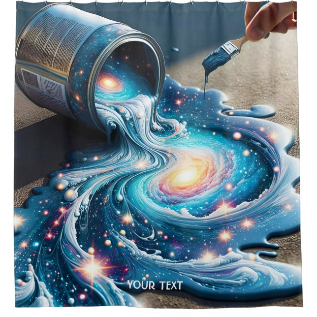 Rideaux De Douche Étoiles d'espace de peinture mignonne Imaginaire (Devant)