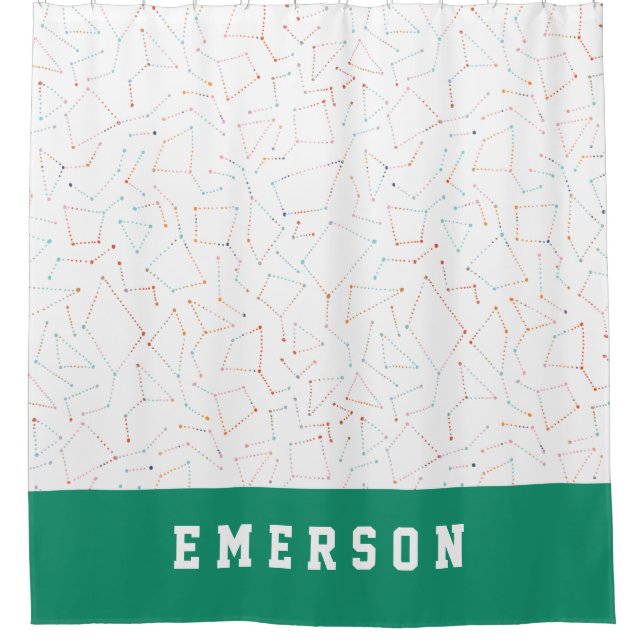 Rideaux De Douche Etoiles et espace amusant astronomie motif (Devant)