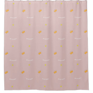 Rideaux De Douche étoiles rose vif couronnes princesse prince doux m