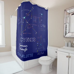 Rideaux De Douche Étoiles triangulaires d'été de l'hémisphère Nord