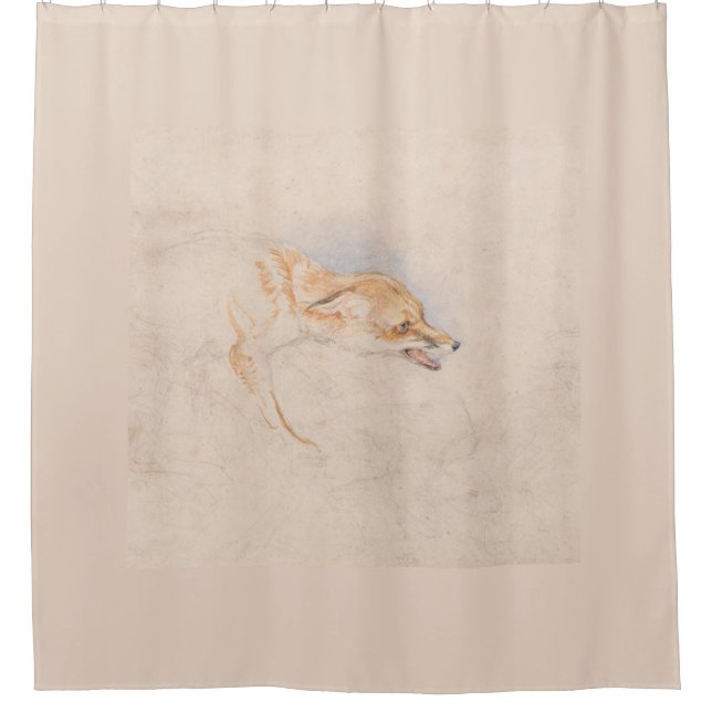 Rideaux De Douche Étude d'un renard croustillant (par John Frederick (Devant)