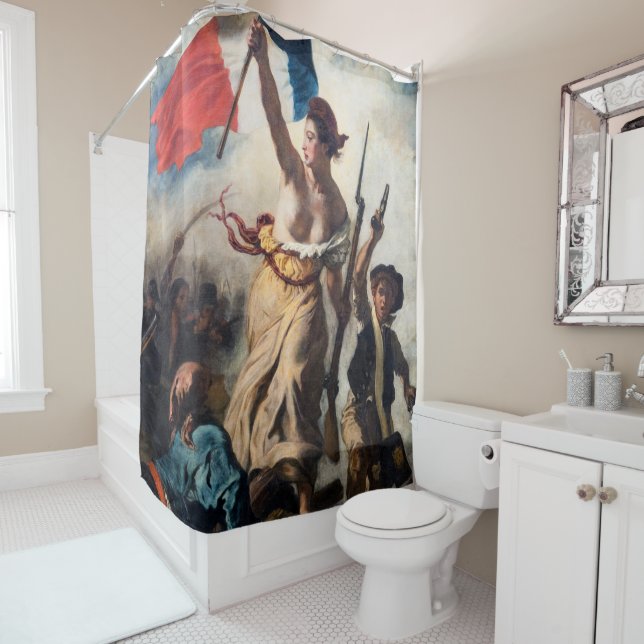 Rideaux De Douche Eugene Delacroix - La Liberté guidant le peuple (En situation)