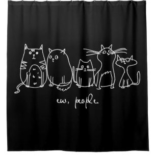 Rideaux De Douche Ew, Les Gens Drôle Amoureux de les chats Meowy