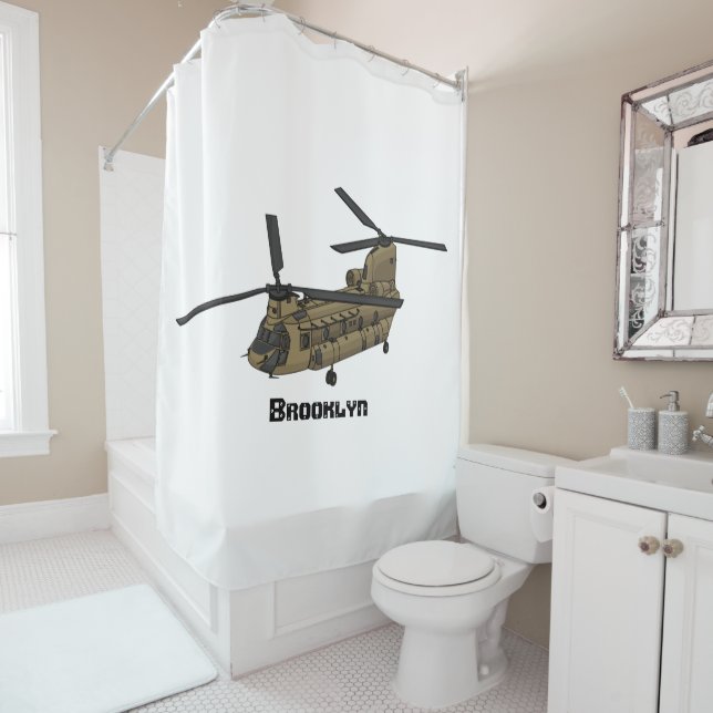 Rideaux De Douche Exemple d'hélicoptère militaire Chinook (En situation)