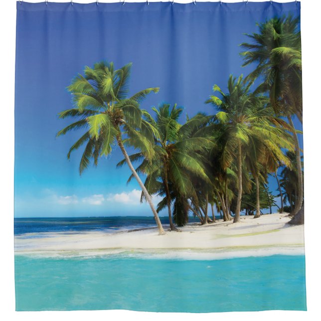 Rideaux De Douche Exotic beach throw pillow (Devant)