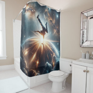 Rideaux De Douche Explosion de rupture galactique dans l'espace prof