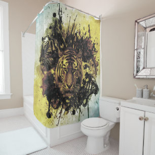 Rideaux De Douche face de lion