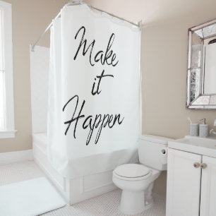Rideaux De Douche Faire en sorte qu'il se passe Citation Motivationn