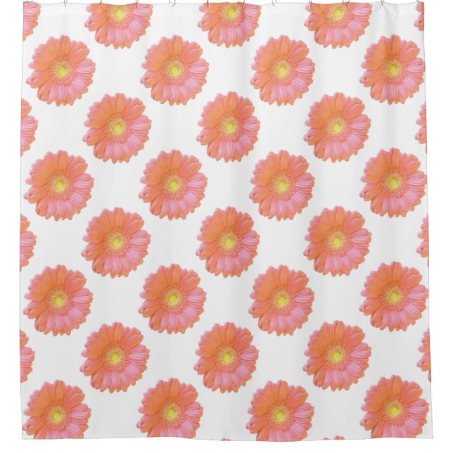 Rideaux De Douche Faisée de gerbera orange (Devant)