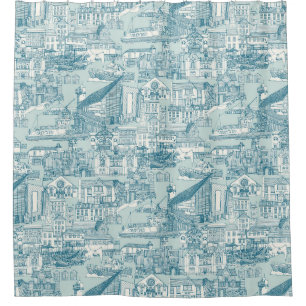 Rideaux De Douche Falmouth toile paon