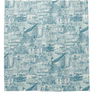 Rideaux De Douche Falmouth toile paon