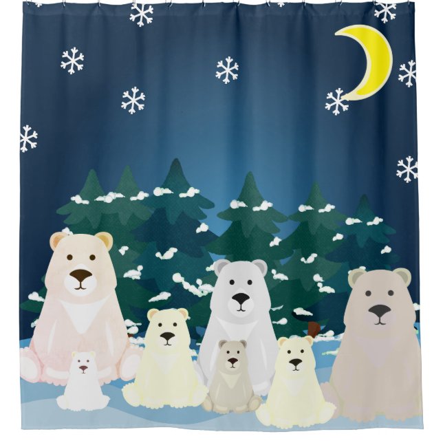 Rideaux De Douche Famille d'ours (Devant)