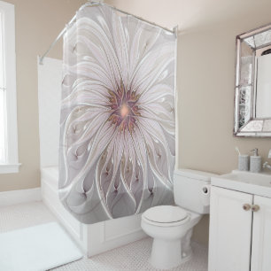 Rideaux De Douche Fantaisie florale, Fleur pastel moderne abstraite