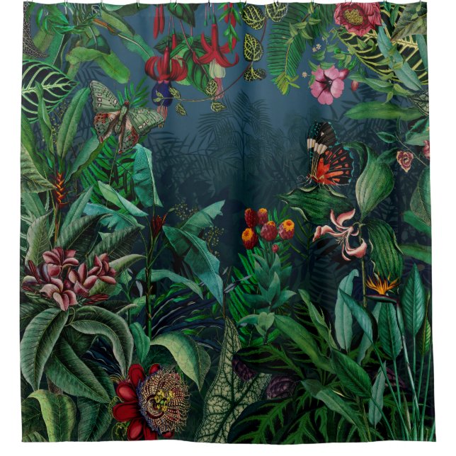 Rideaux De Douche Fantastique Fabulous Midnight Rainforest (Devant)