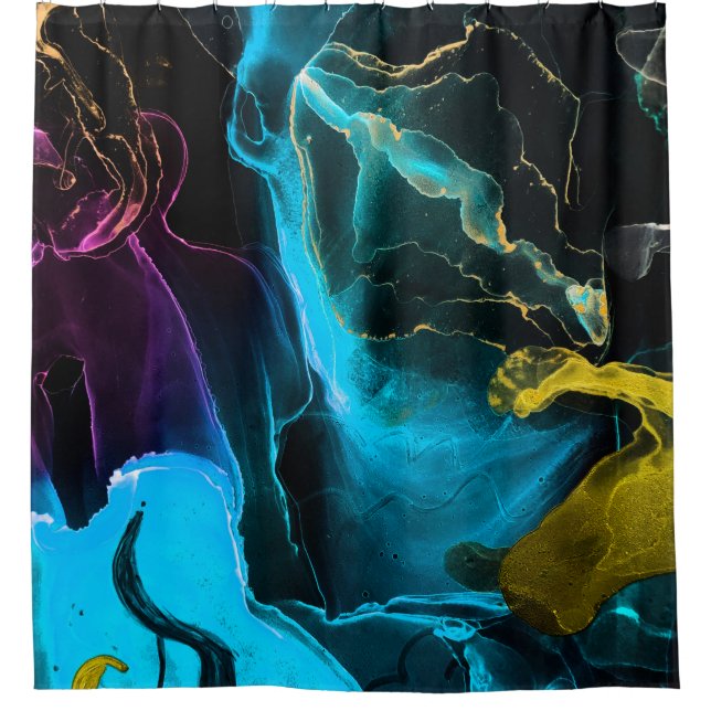 Rideaux De Douche Fantasy Background. Macro Photo Paint. Faded Aweso (Devant)