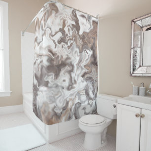 Rideaux De Douche Faux Marble Abstrait