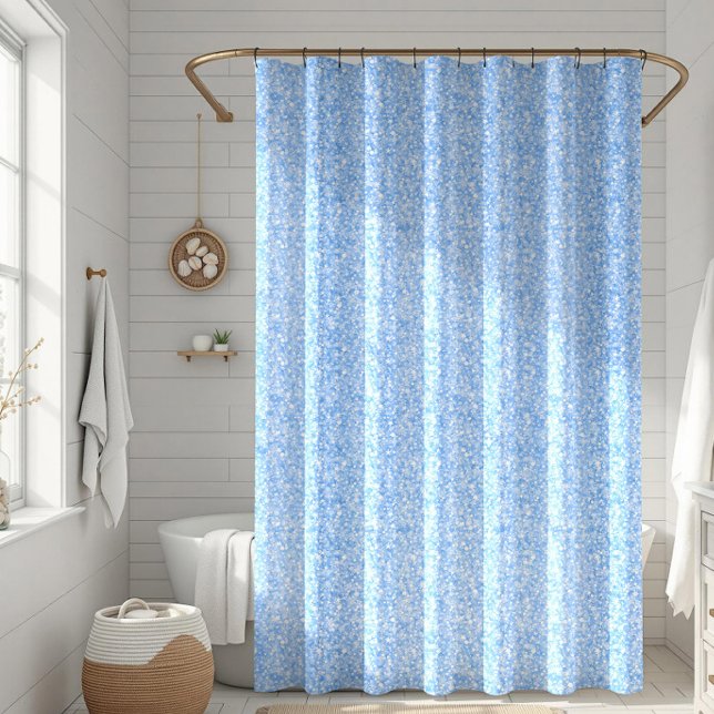 Rideaux De Douche Faux Paillettes et Étincelles Bleu Clair (Créateur téléchargé)