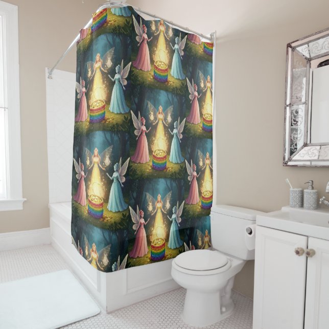 Rideaux De Douche Fée de la richesse pour mariage (En situation)