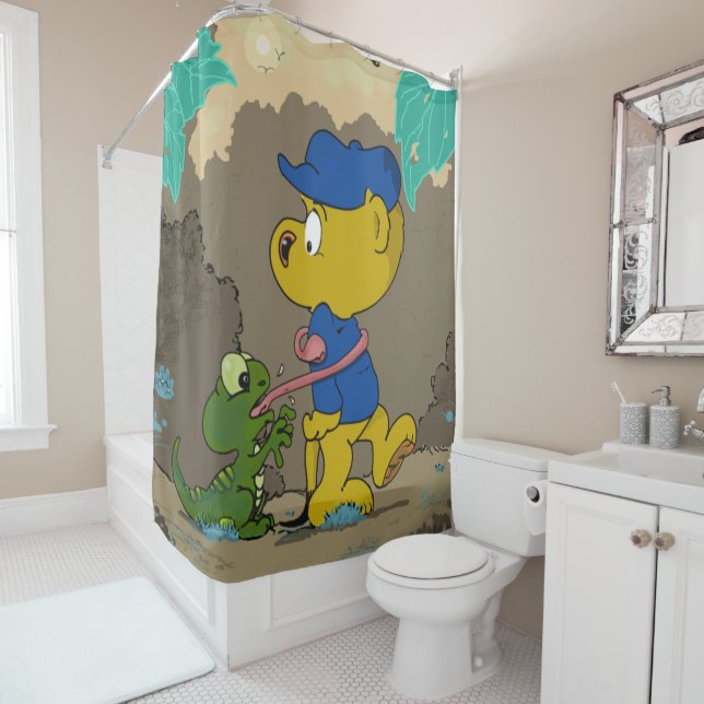 Rideaux De Douche Ferald et Baby Lizard (En situation)