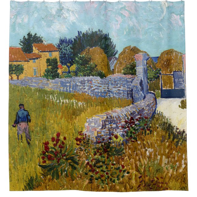Rideaux De Douche Ferme en Provence (1888) par Vincent Van Gogh (Devant)
