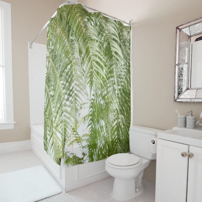 Rideaux De Douche Fern Jungle #1 #botanical #wall #art (En situation)