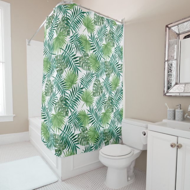 Rideaux De Douche Ferns & Palms (En situation)