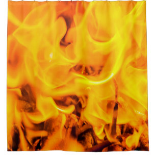 Rideaux De Douche Feu Et Flamme