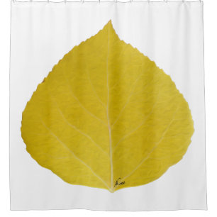 Rideaux De Douche Feuille d'Aspen jaune #5
