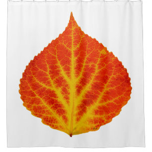 Rideaux De Douche Feuille d'Aspen rouge et jaune #10