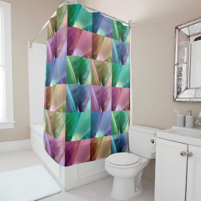 Rideaux De Douche Feuille de banane (En situation)