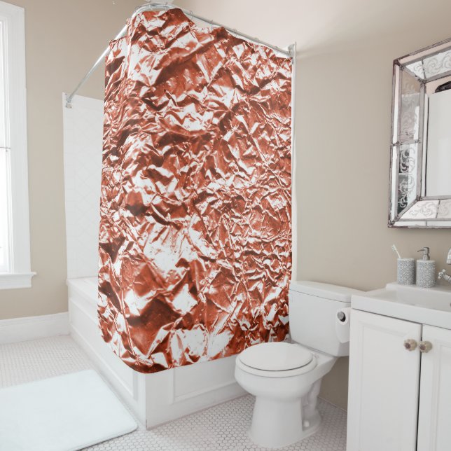 Rideaux De Douche Feuille de cuivre (En situation)