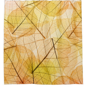 Rideaux De Douche Feuilles d'automne Arrière - plan jaune et orange