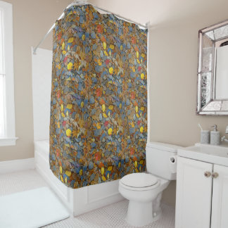 Rideaux De Douche Feuilles d'automne couvrent le sol