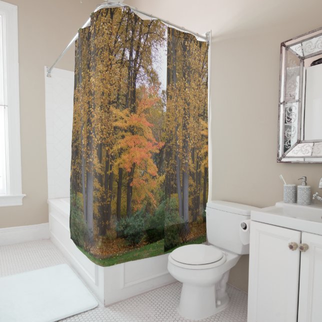 Rideaux De Douche Feuilles d'automne Tulipier Arbres (En situation)