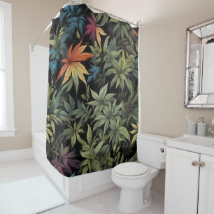 Rideaux De Douche Feuilles de Majorana colorés - Inspiré par la natu